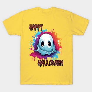 Spooky Ghost Happy Halloween T-Shirt